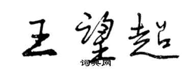 曾慶福王望超行書個性簽名怎么寫
