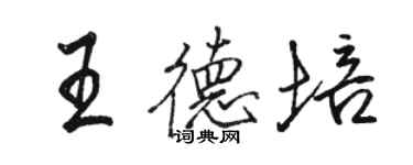 駱恆光王德培行書個性簽名怎么寫