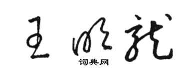 駱恆光王明龍草書個性簽名怎么寫