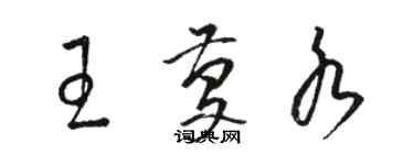 駱恆光王慶水草書個性簽名怎么寫