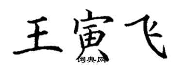 丁謙王寅飛楷書個性簽名怎么寫