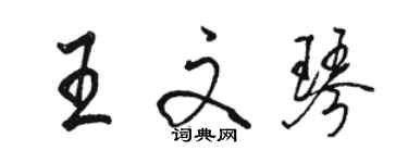 駱恆光王文琴行書個性簽名怎么寫