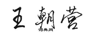 駱恆光王朝營行書個性簽名怎么寫