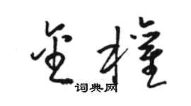 駱恆光金權草書個性簽名怎么寫