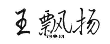 駱恆光王飄揚行書個性簽名怎么寫