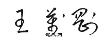 駱恆光王萬剛草書個性簽名怎么寫