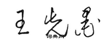 駱恆光王先墨草書個性簽名怎么寫