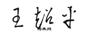 駱恆光王超平草書個性簽名怎么寫