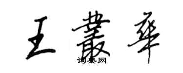 王正良王叢華行書個性簽名怎么寫