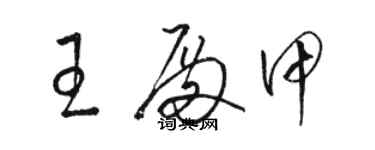 駱恆光王殿甲草書個性簽名怎么寫