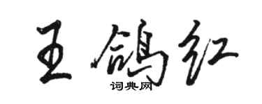 駱恆光王鴿紅行書個性簽名怎么寫