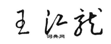 駱恆光王江龍草書個性簽名怎么寫