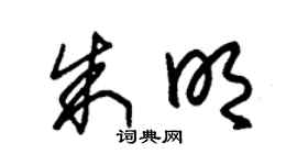 朱錫榮朱明草書個性簽名怎么寫