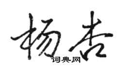 駱恆光楊杏行書個性簽名怎么寫