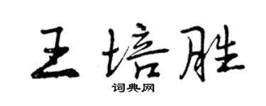 曾慶福王培勝行書個性簽名怎么寫