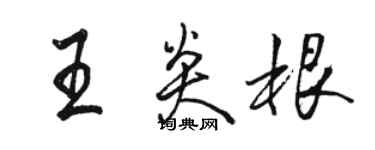 駱恆光王炎根行書個性簽名怎么寫