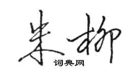 駱恆光朱柳行書個性簽名怎么寫