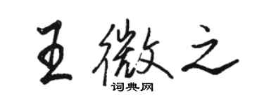 駱恆光王微之行書個性簽名怎么寫