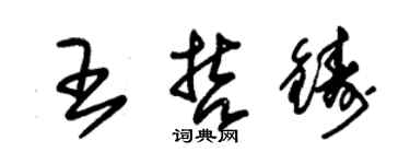 朱錫榮王哲鑄草書個性簽名怎么寫