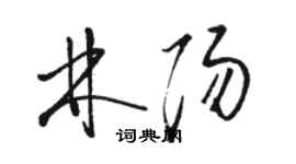 駱恆光林陽草書個性簽名怎么寫