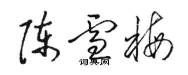 駱恆光陳雪梅草書個性簽名怎么寫