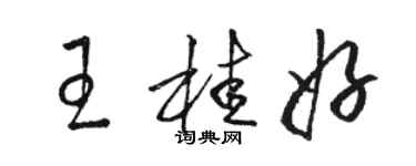 駱恆光王桂好草書個性簽名怎么寫