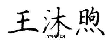 丁謙王沐煦楷書個性簽名怎么寫