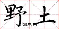 丁謙野土楷書怎么寫