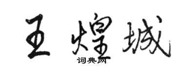 駱恆光王煌城行書個性簽名怎么寫