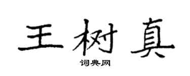 袁強王樹真楷書個性簽名怎么寫