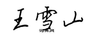 王正良王雪山行書個性簽名怎么寫