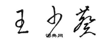 駱恆光王少葵草書個性簽名怎么寫