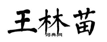 翁闓運王林苗楷書個性簽名怎么寫