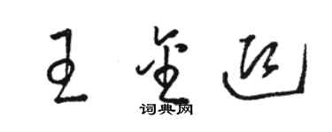 駱恆光王金迎草書個性簽名怎么寫