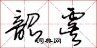 王冬齡韶虞草書怎么寫