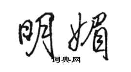 駱恆光明媚行書個性簽名怎么寫