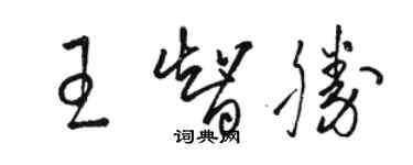 駱恆光王智勝草書個性簽名怎么寫