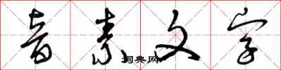 曾慶福音素文字草書怎么寫