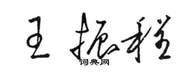 駱恆光王振程草書個性簽名怎么寫