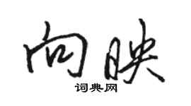 駱恆光向映行書個性簽名怎么寫