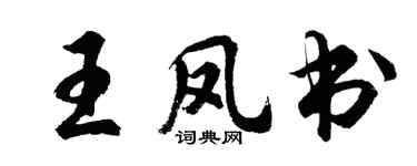 胡問遂王鳳書行書個性簽名怎么寫