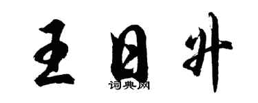 胡問遂王日升行書個性簽名怎么寫