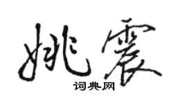 駱恆光姚震行書個性簽名怎么寫
