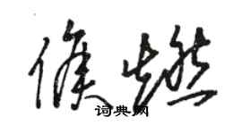 駱恆光侯燃草書個性簽名怎么寫