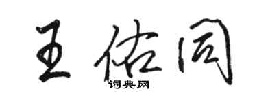駱恆光王佑同行書個性簽名怎么寫
