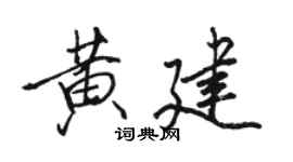 駱恆光黃建行書個性簽名怎么寫