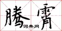 周炳元騰霄楷書怎么寫