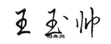 駱恆光王玉帥行書個性簽名怎么寫