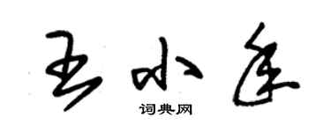 朱錫榮王小年草書個性簽名怎么寫