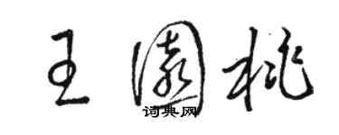 駱恆光王園桃草書個性簽名怎么寫